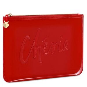 KATE SPADE CHERIE Red Bag Toiletry Pouch Travel Makeup NEW